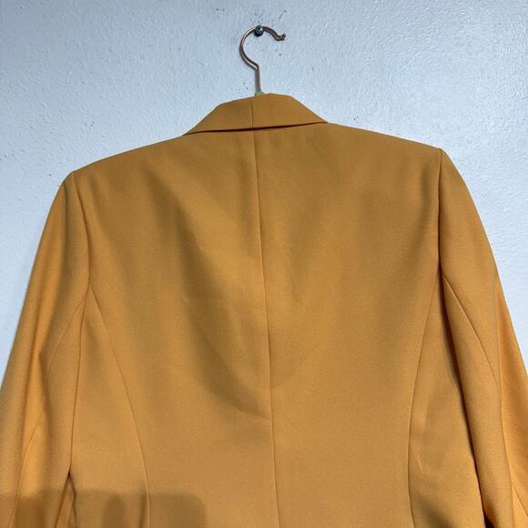 Kasper Tangerine Open Front Blazer Sz 6 - Picture 8 of 12
